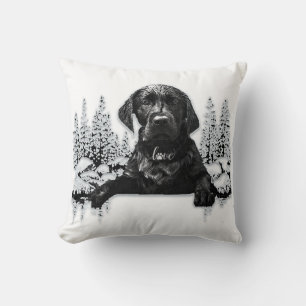Black Labrador Retriever puppy T-Shirt Cushion