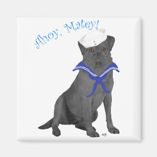 Black Labrador Retriever Sailor Magnet