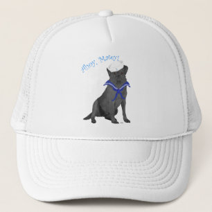Black Labrador Retriever Sailor Trucker Hat