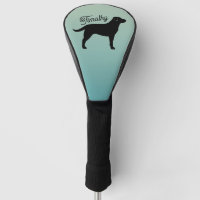 Black Labrador Retriever Silhouette Custom Name