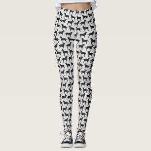 Black Labrador Retriever Silhouettes Labs Pattern Leggings