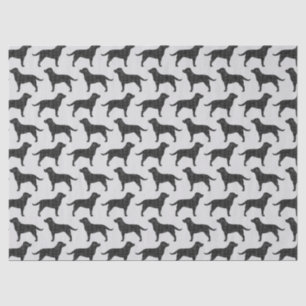 Black Labrador Retriever Silhouettes Pattern Tissue Paper