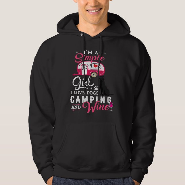 Black Labrador Retriever Simple Girl I Love Dogs C Hoodie (Front)