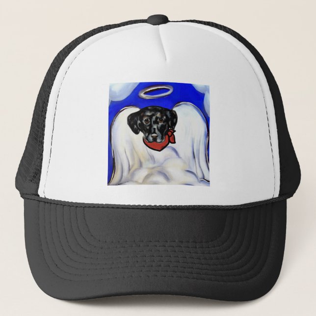 Black Labrador Retriever Trucker Hat (Front)