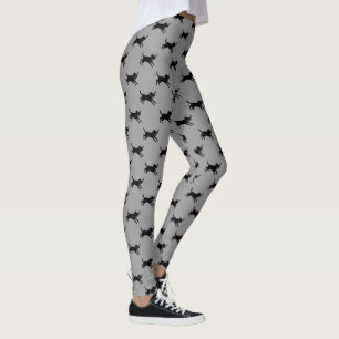 Black Labrador Retrievers Dogs Pattern Black Labs Leggings