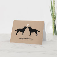 Black Labrador Retrievers Wedding Congratulations