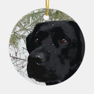Black Labrador - Sparkling Pines Ceramic Tree Decoration