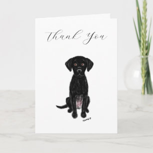 Black Labrador Thank You Card