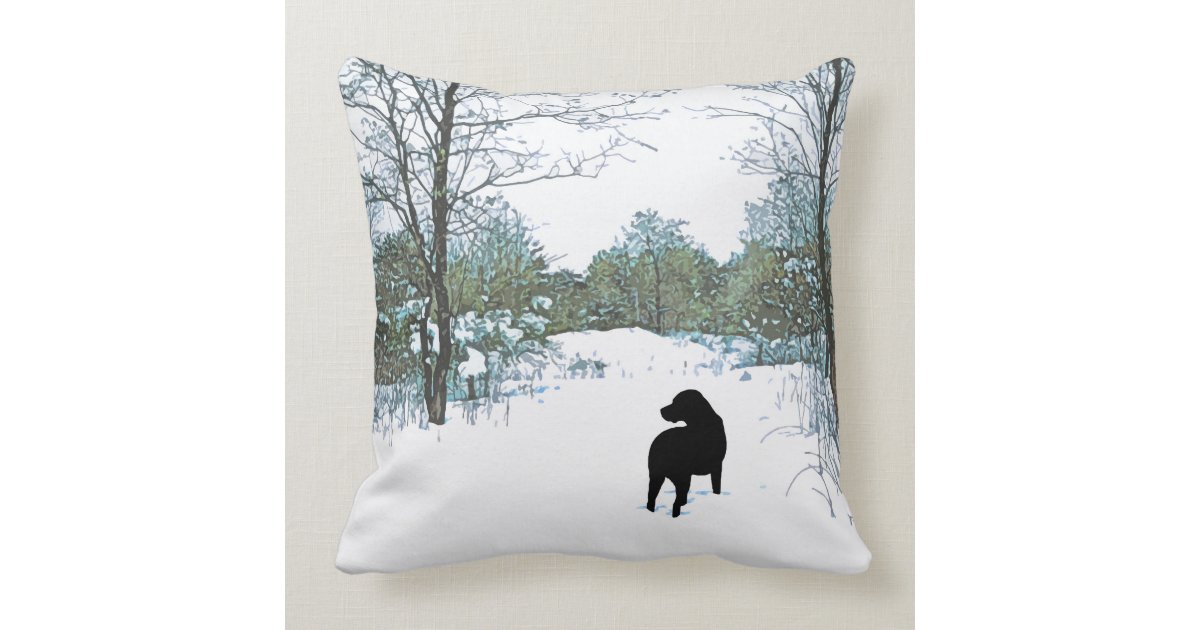 Black Labrador - Treasures Throw Pillow Zazzle
