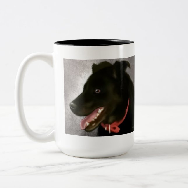Black Labrador Two Toned Mug (Left)