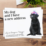 Black Labrador We've Moved New Address Dog Moving  Postcard<br><div class="desc">My Human And I Have A New Address! Let your best friend announce your move with this cute and funny pet moving announcement card. Personalise names from the dog and your new address. This black labrador dog moving announcement is a must for all labrador lovers and dog lovers. COPYRIGHT ©...</div>