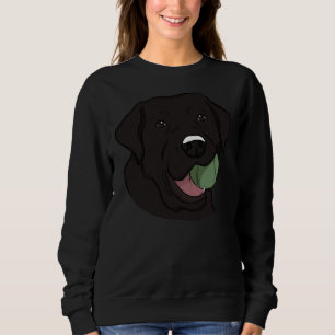 Black Labrador With Ball Sweatshirt