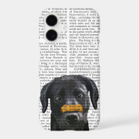 Black Labrador With Bone on Nose