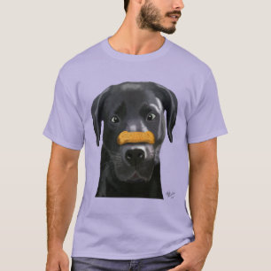 Black Labrador With Bone on Nose 2 T-Shirt