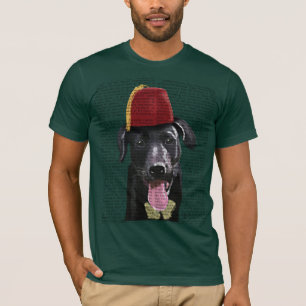 Black Labrador With Fez T-Shirt