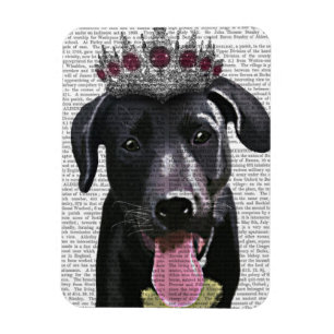 Black Labrador With Tiara Magnet