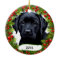 Black Labrador - Wreath Ceramic Ornament