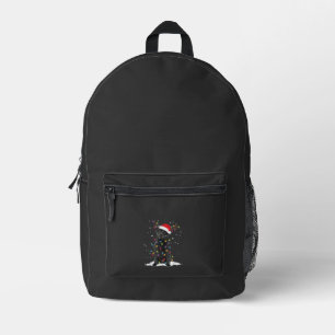Black Labrador Xmas Dog Christmas Tree Light Class Printed Backpack