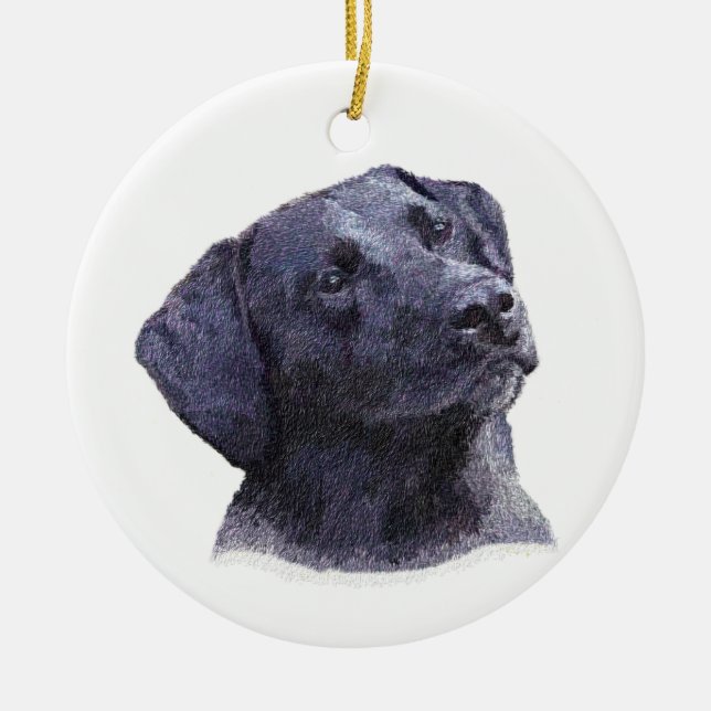Black Labradore Retreiver Ornament (Front)