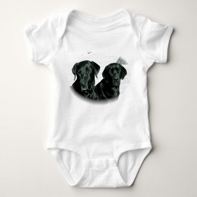 Black Labs Baby Bodysuit (Front)