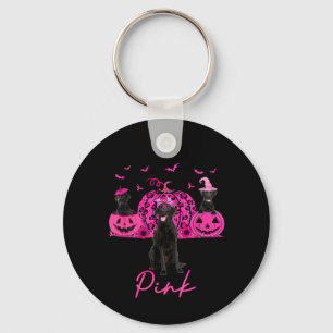 Black Labs Dog Breed In October Wear Pink Key Ring