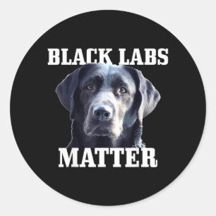 Black Labs Labrador Retriever Mum Dad Dog Lover Classic Round Sticker