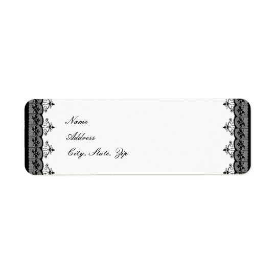 Black Lace Address Labels