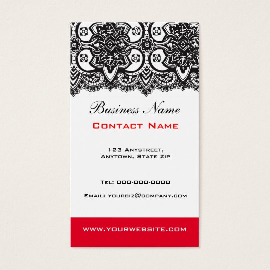 Black Lace Business Card