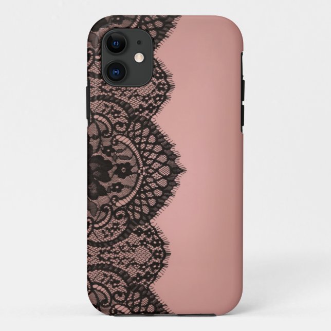 Black lace Case-Mate iPhone case (Back)