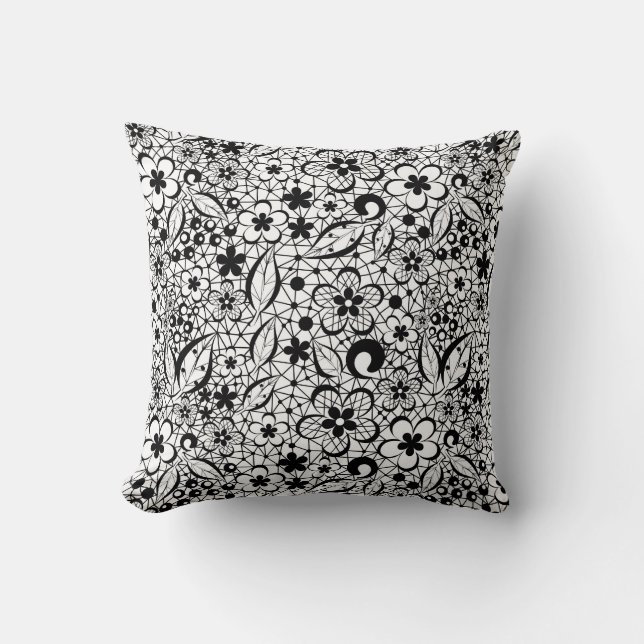 Black lace cushion (Front)