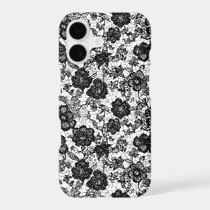 Black Lace Floral Pattern