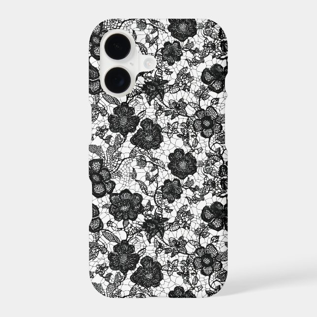Black Lace Floral Pattern (Back)