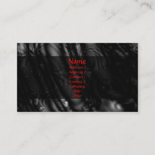 Black Lace Fractal Business Card