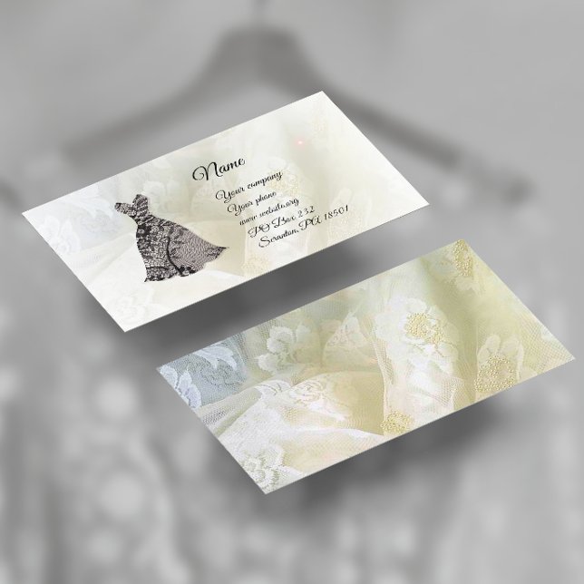 Black Lace Gown Business Card (Creator Uploaded)