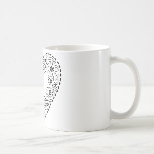 Black Lace Heart Coffee Mug
