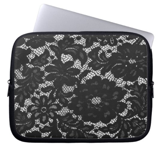 Black Lace Laptop Sleeve