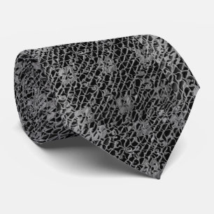 BLACK LACE-LOOK TIE