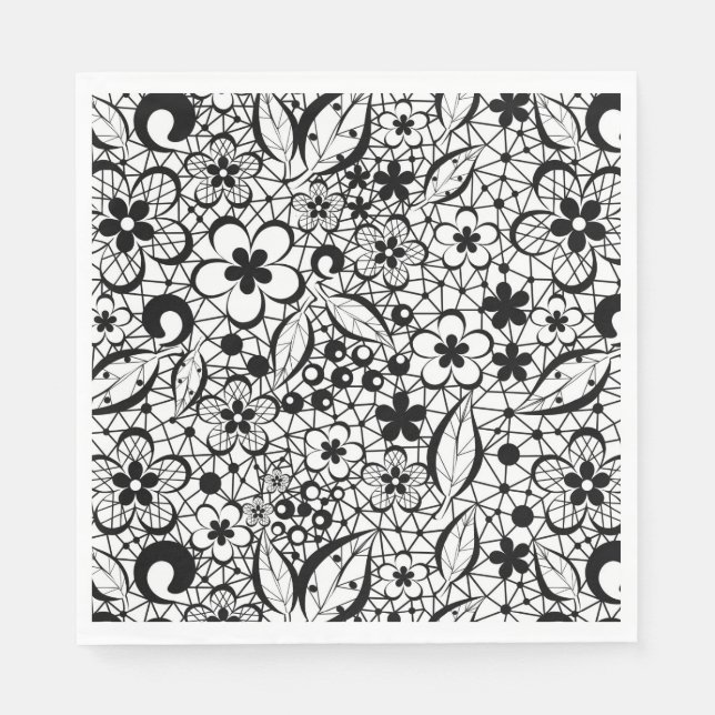 Black lace napkin (Front)