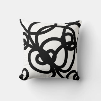 Black lace pattern cushion