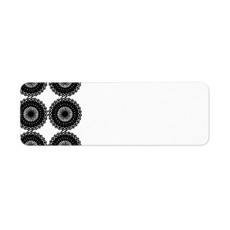 Black Lace Pattern Design. Custom Return Address Label