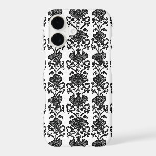 Black Lace Pattern Intricate Flower
