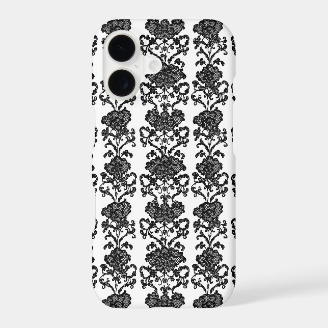 Black Lace Pattern Intricate Flower (Back)