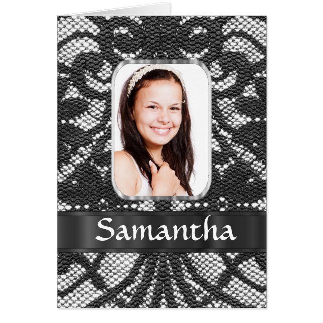 Black lace photo background (Front)