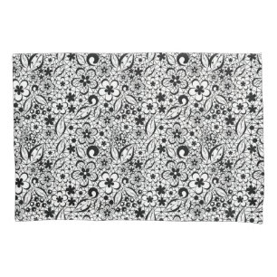 Black lace  pillowcase
