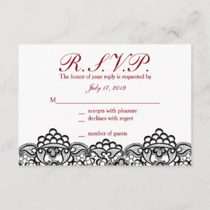 Black Lace Response Cards