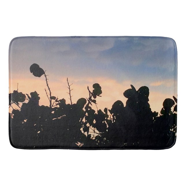 Black Lace Sunset Bath Mat (Front)