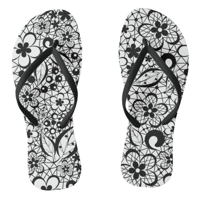 Black lace thongs (Footbed)