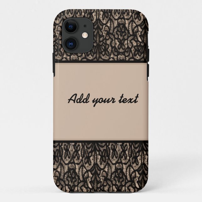 Black lace v4 Case-Mate iPhone case (Back)