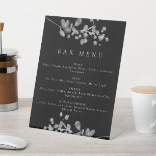 Black Lacquer Wedding Pedestal Sign
