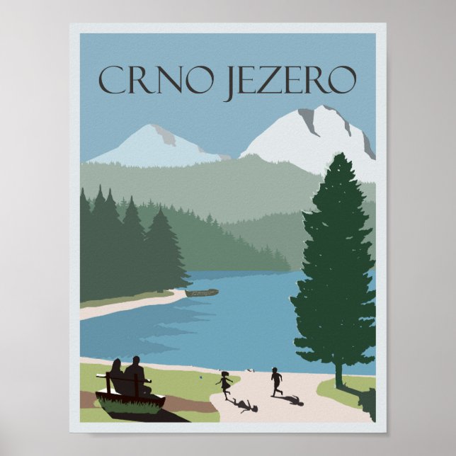 Black Lake Crno Jezero Montenegro 8.5''x11'' Poster (Front)